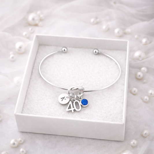 Personalised 40th Birthday Bracelet
