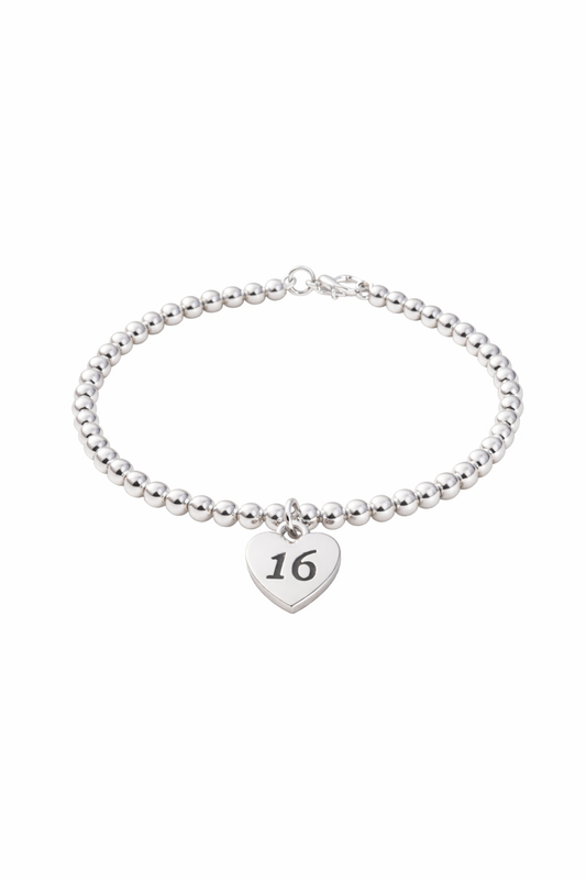 Thoughtful 16th birthday bracelet, minimalist silver design