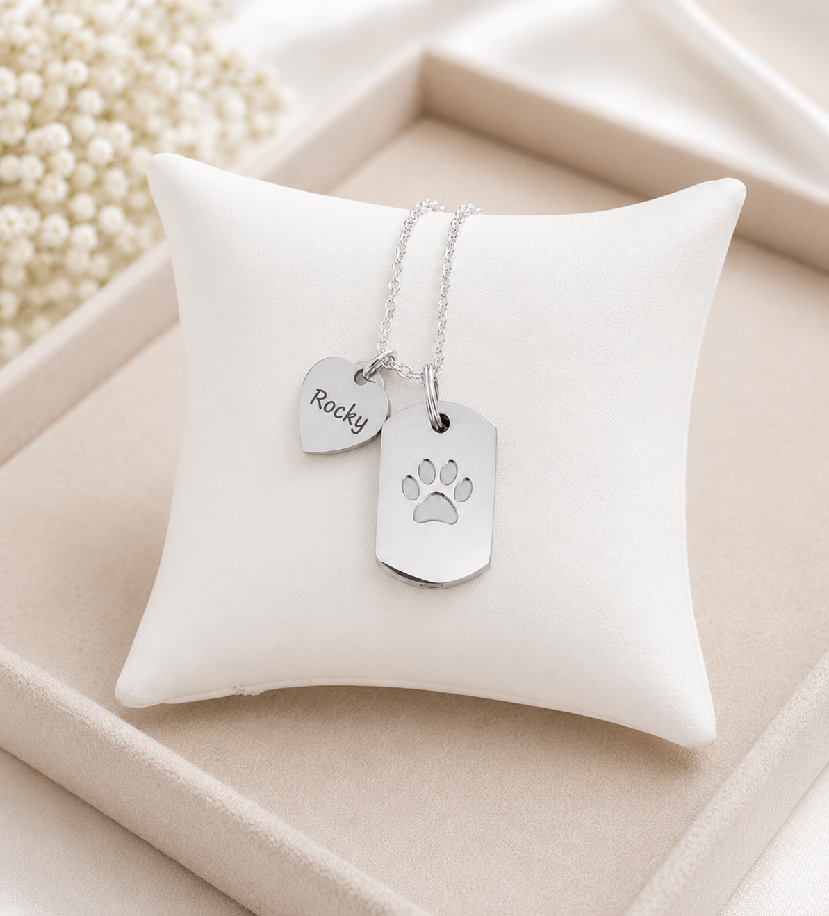 Easy fill pet ashes memorial necklace with included funnel screwdriver and filling tools