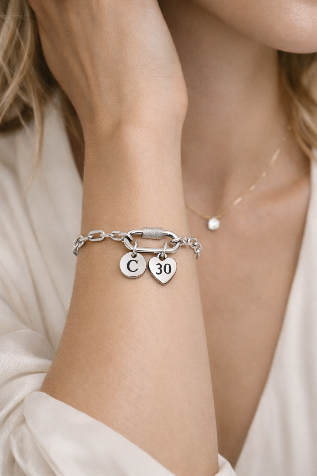 Minimal personalised initial bracelet keepsake gift