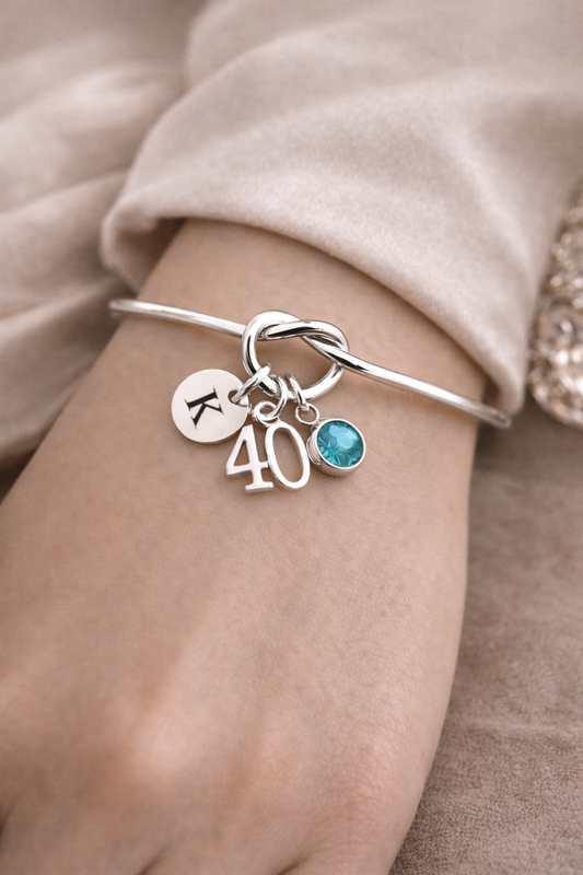 Personalised 40th Birthday Bracelet For Women