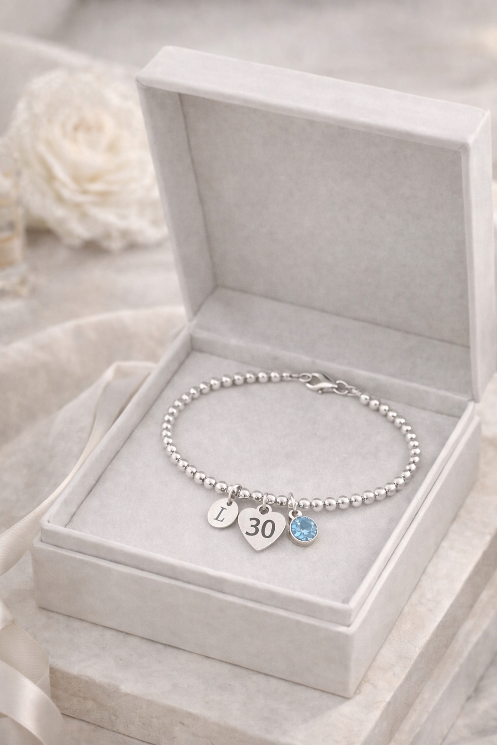 minimalist silver bracelet birthday gift for her