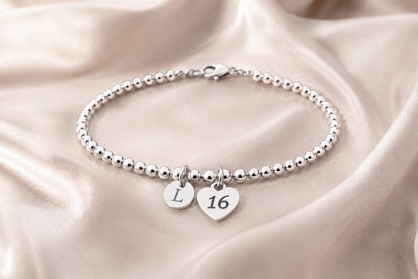 16th Birthday Gift for Girl – Personalised Sweet 16 Charm Bracelet