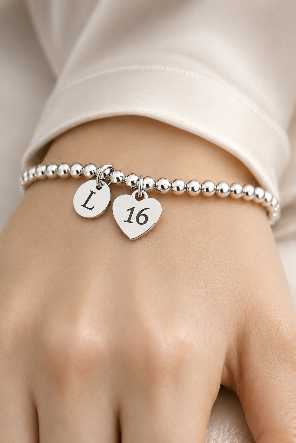 16th Birthday Gift for Girl – Personalised Sweet 16 Charm Bracelet