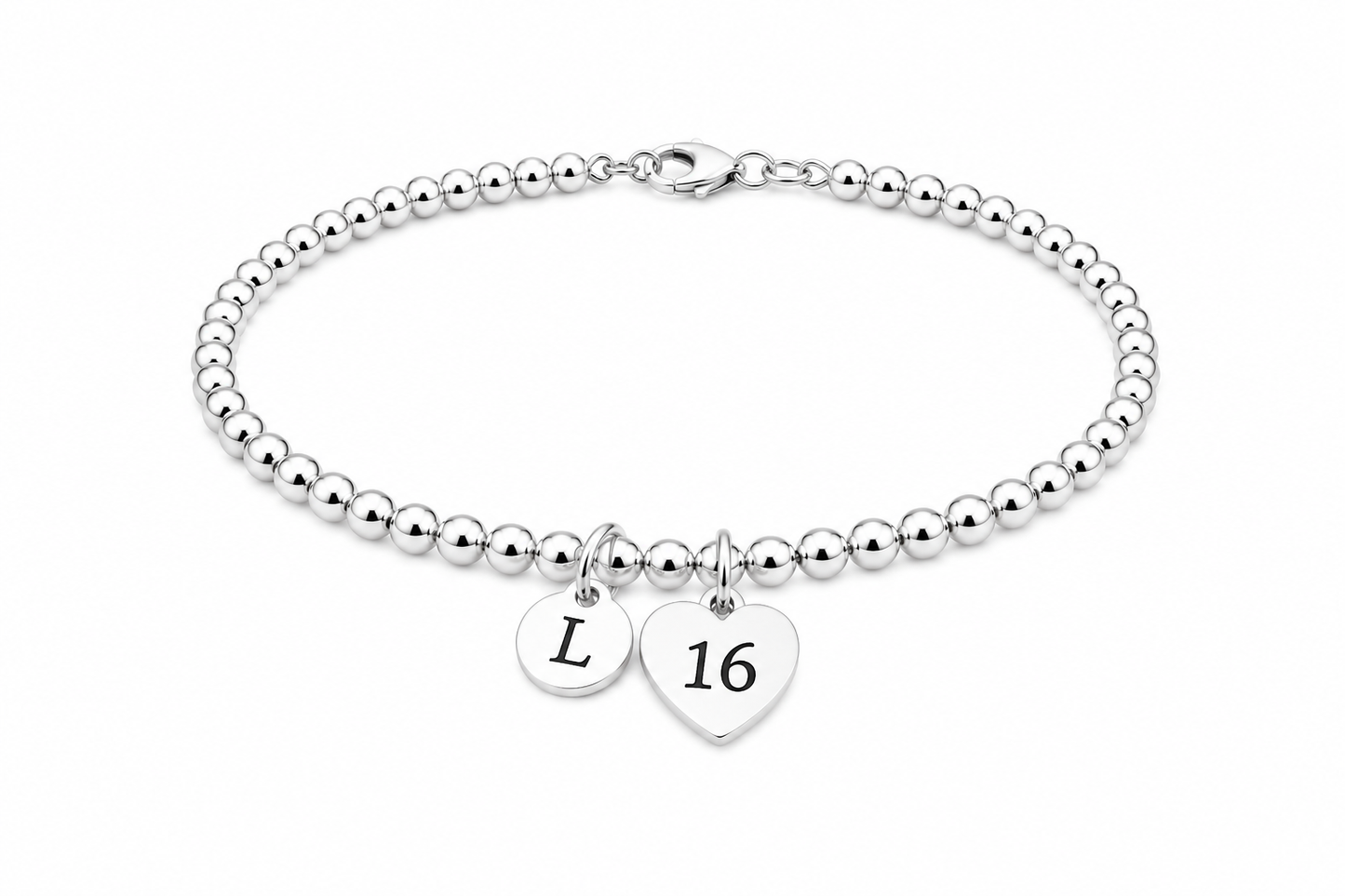 16th Birthday Gift for Girl – Personalised Sweet 16 Charm Bracelet