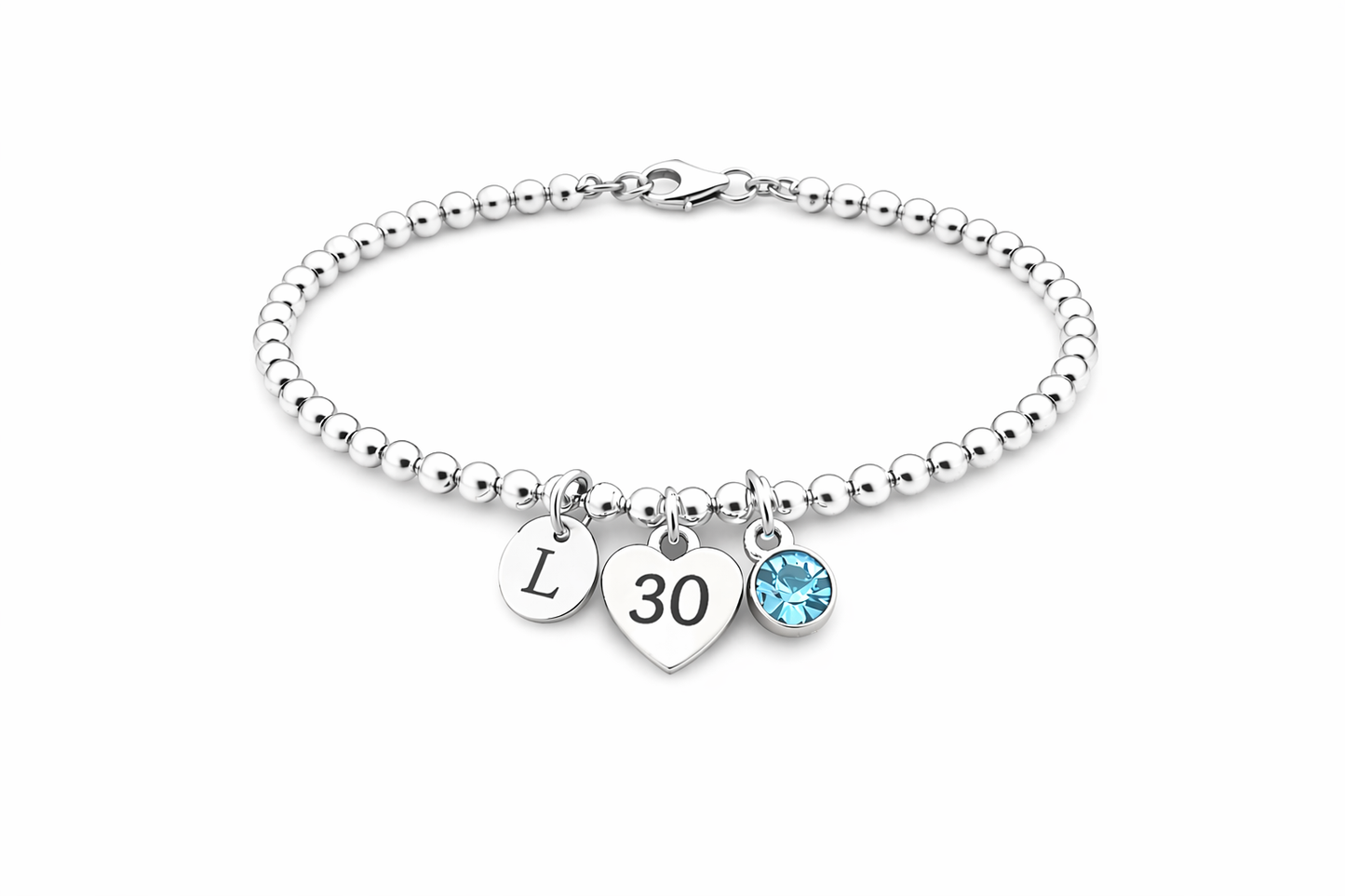 sterling silver bracelet for 30th birthday gift