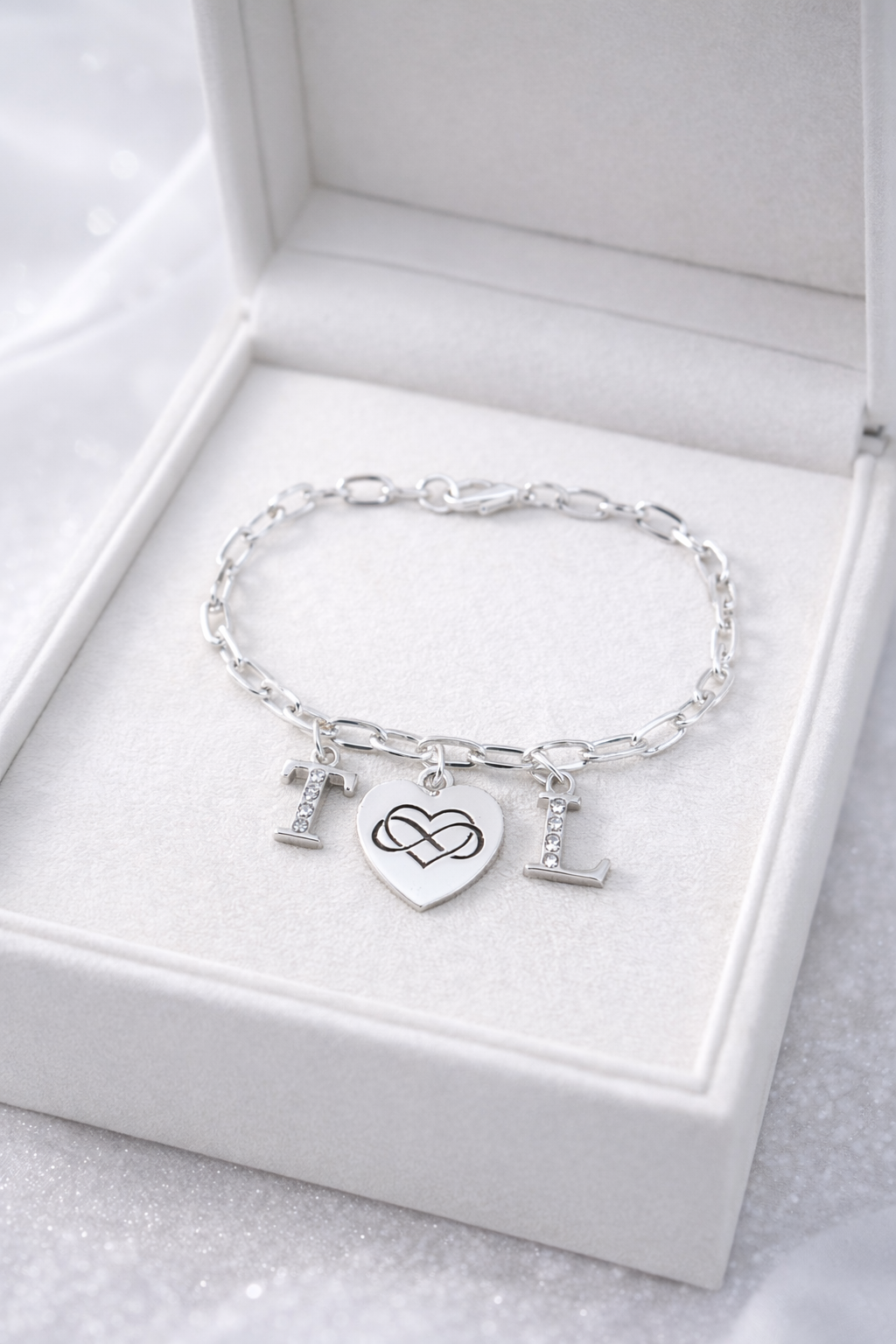 two Infinity Heart Bracelet