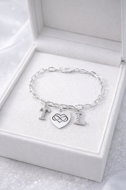 two Infinity Heart Bracelet